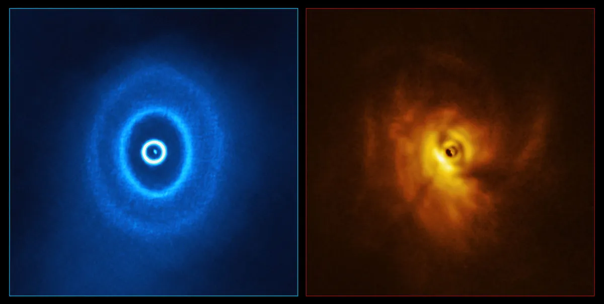 Misaligned rings in disc around triple star system GW Orionis Atacama Large Millimeter/submillimeter Array, 3 September 2020. Credit ESO/Exeter/Kraus et al., ALMA (ESO/NAOJ/NRAO)