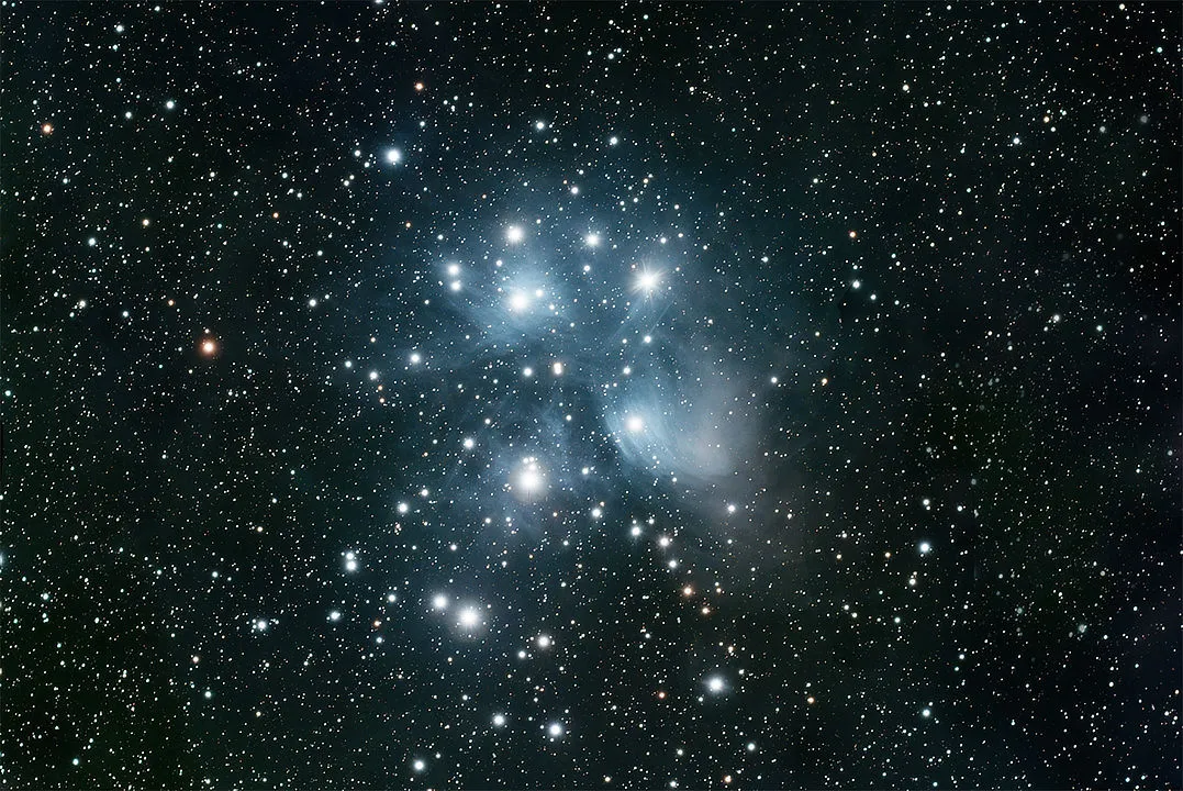 The Pleiades is prominent in winter. Credit: Robert Leach, Corfu, Greece, 28 August 2020.