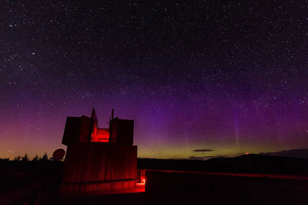 The aurora can sometimes be seen in the skies over Kielder Observatory, Northumberland