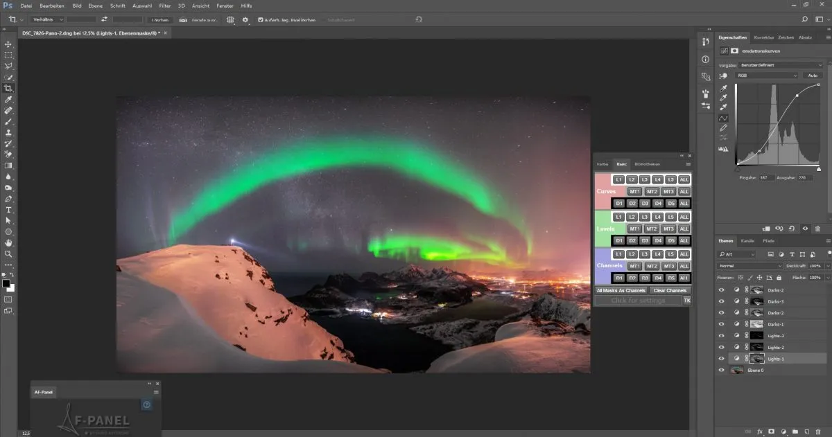 How to process a panorama of the aurora. Credit: Nicolai Brügger