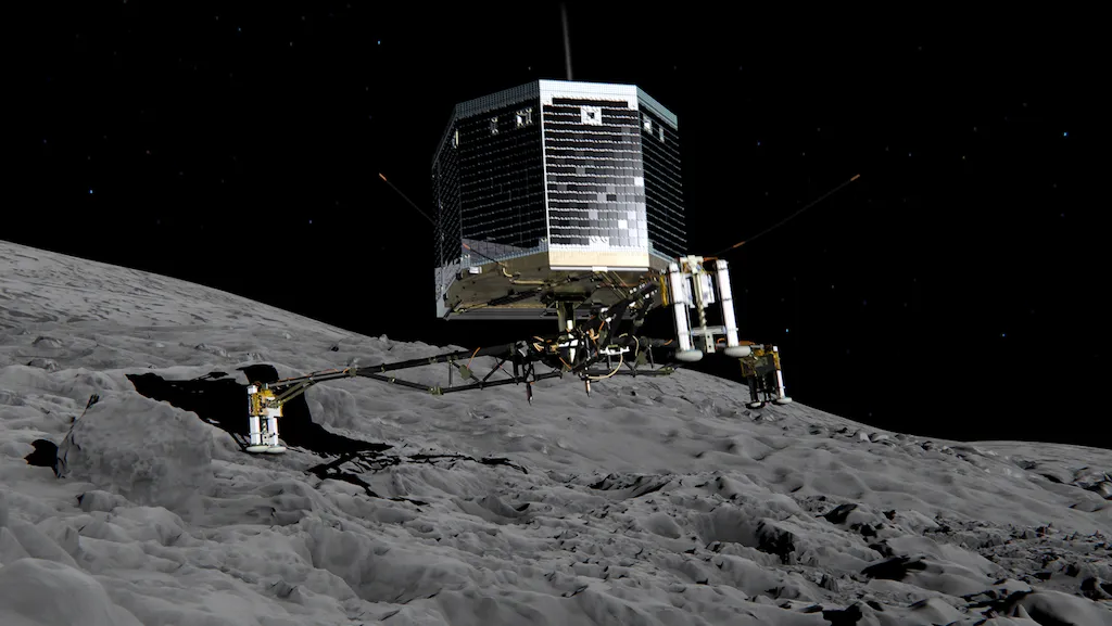 Philae touches down on comet