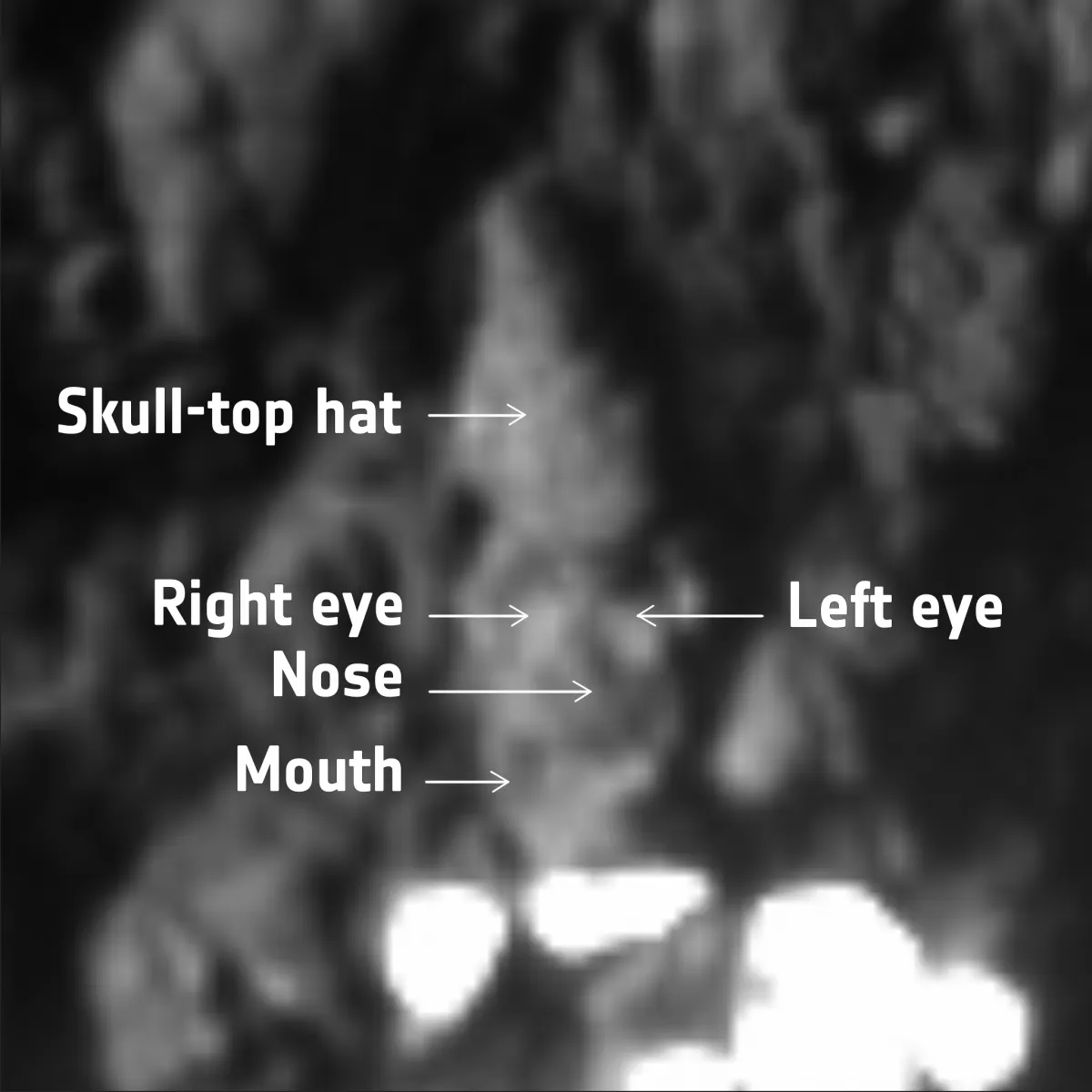 Philae's second landing site appears to take on the form of a skull
