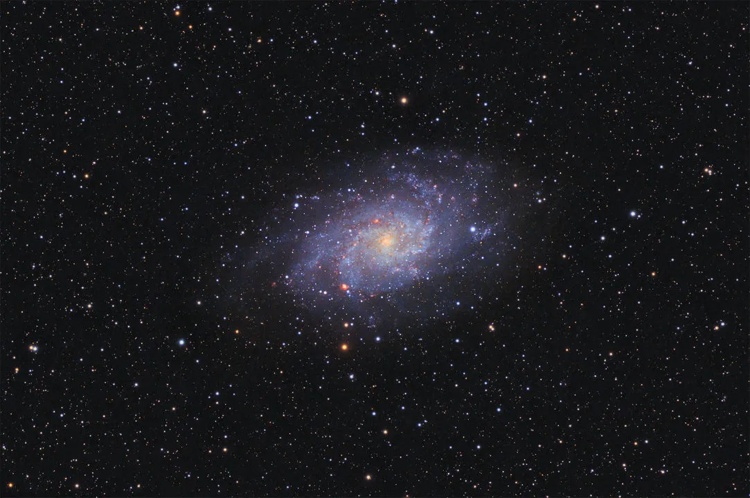The Triangulum Galaxy Emil Andronic, Bushey, August 2018 and September 2020 Equipment: Canon 600D DSLR, ZWO ASI 294MC Pro camera, TS65 quadruplet f6.5 imaging telescope, Sky-Watcher EQ3 mount