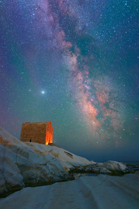 The Milky Way over Sicily Dario Giannobile, Punta Bianca, Sicily, 27 June 2020 Equipment: Canon 6D DSLR, Sigma 20mm lens, Manfrotto tripod