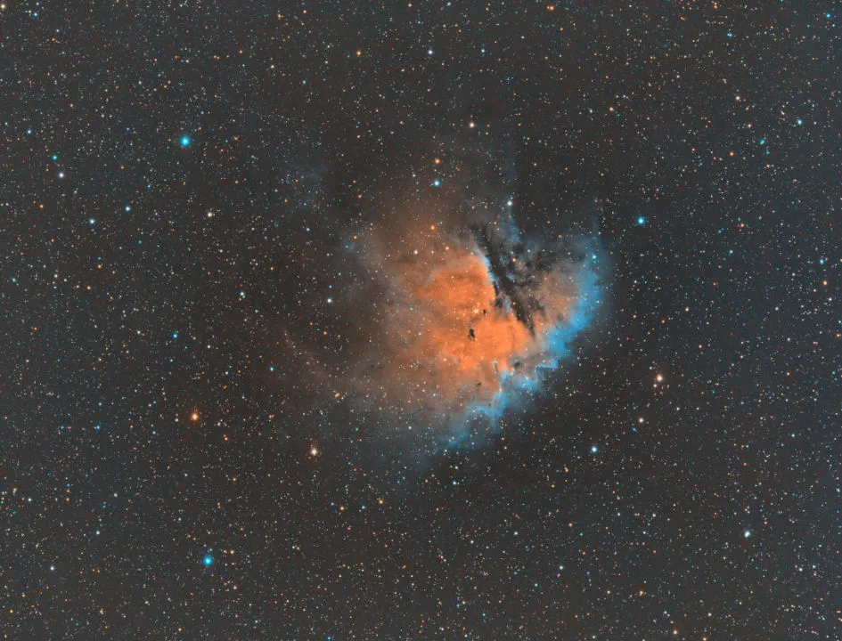The Pacman Nebula, NGC281 David Mainwaring, Didcot, Oxfordshire, 25 September 2020 Equipment: ZWO ASI 1600MM Pro camera, TS-Optics Photoline 107mm f/6.5 triplet apo, Sky-Watcher EQ6-R Pro mount