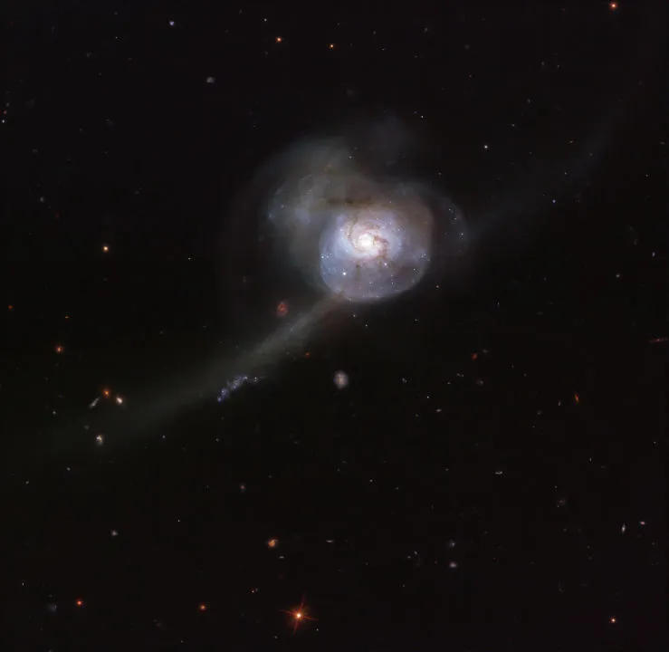 Discombobulated spiral galaxy NGC 34 HUBBLE SPACE TELESCOPE, 26 October 2020. Credit: ESA/Hubble & NASA, A. Adamo et al.; CC BY 4.0