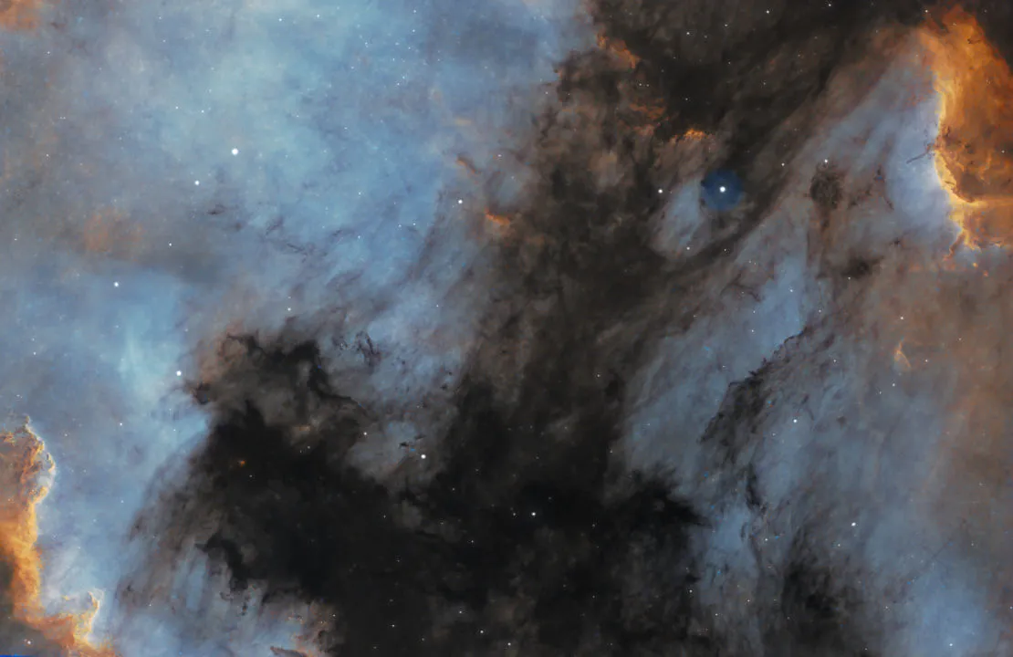 Pelican Nebula Dave Frost, Holloway, Derbyshire, July 2020. Equipment: ZWO ASI 183MM Procamera, William Optics GT-81 apo triplet refractor, Sky-Watcher HEQ5 mount
