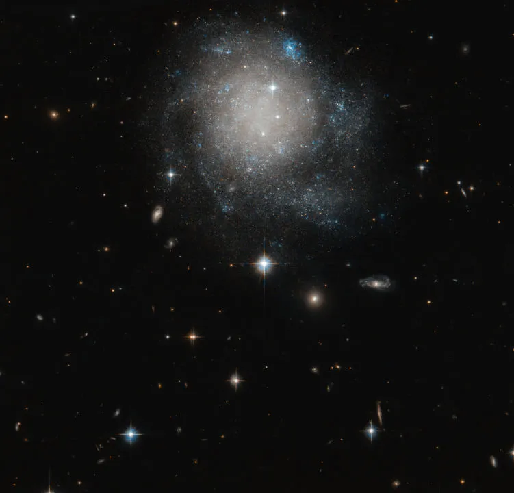 Indistinct spiral galaxy UGC 12588 HUBBLE SPACE TELESCOPE, 16 November 2020. Credit: ESA/Hubble & NASA, R. Tully; CC BY 4.0 - Acknowledgement: Gagandeep Anand