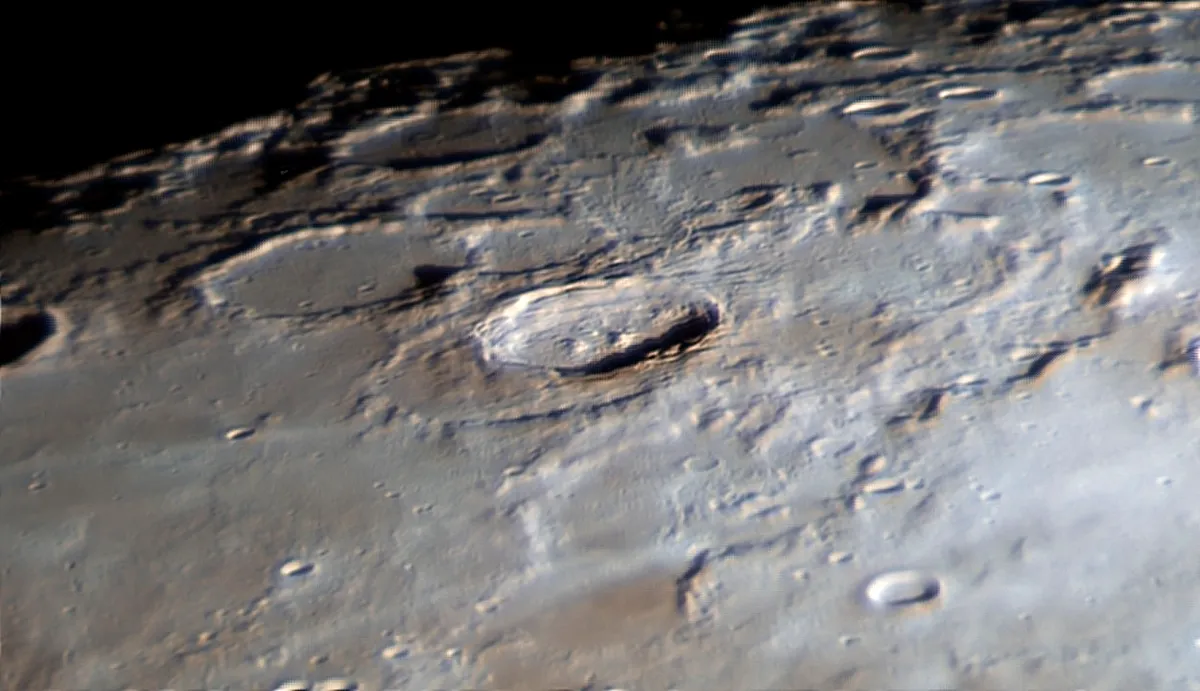 Philolaus crater, the Moon Fernando Oliveira de Menezes, São Paulo, Brazil, 28 October 2020. Equipment: ZWO ASI 462MC colour camera, Meade LX200 10-inch, iOptron CEM60-EC mount