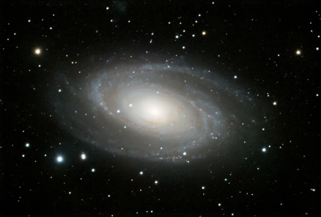 M81 Bode’s Galaxy Martina McGovern, Cambridge, 22 November 2020. Equipment: ZWO ASI 294MC Pro camera, Celestron Edge HD 8-inch Schmidt-Cassegrain, Sky-Watcher HEQ5 Pro mount