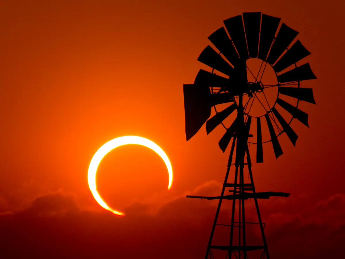 An annular solar eclipse captured from Lubbock, Texas in 2012. Credit: Willoughby Owen / Getty Images