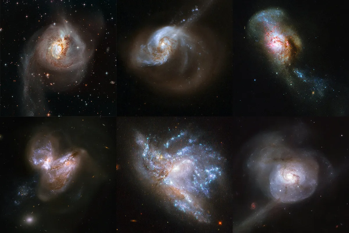 6 beautiful galaxy collisions seen by the Hubble Space Telescope