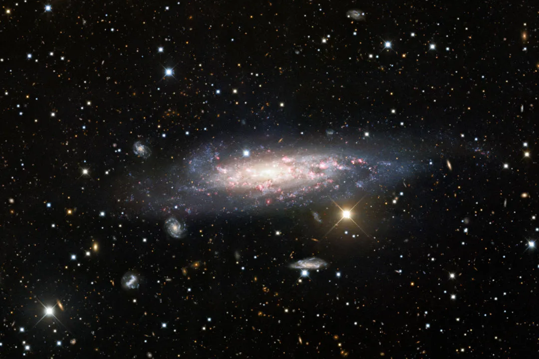 Long exposure of spiral galaxy NGC 1003 NICHOLAS U MAYALL 4-METRE TELESCOPE, KITT PEAK NATIONAL OBSERVATORY, 5 JANUARY 2021 CREDIT: KPNO/NOIRLab/NSF/AURA