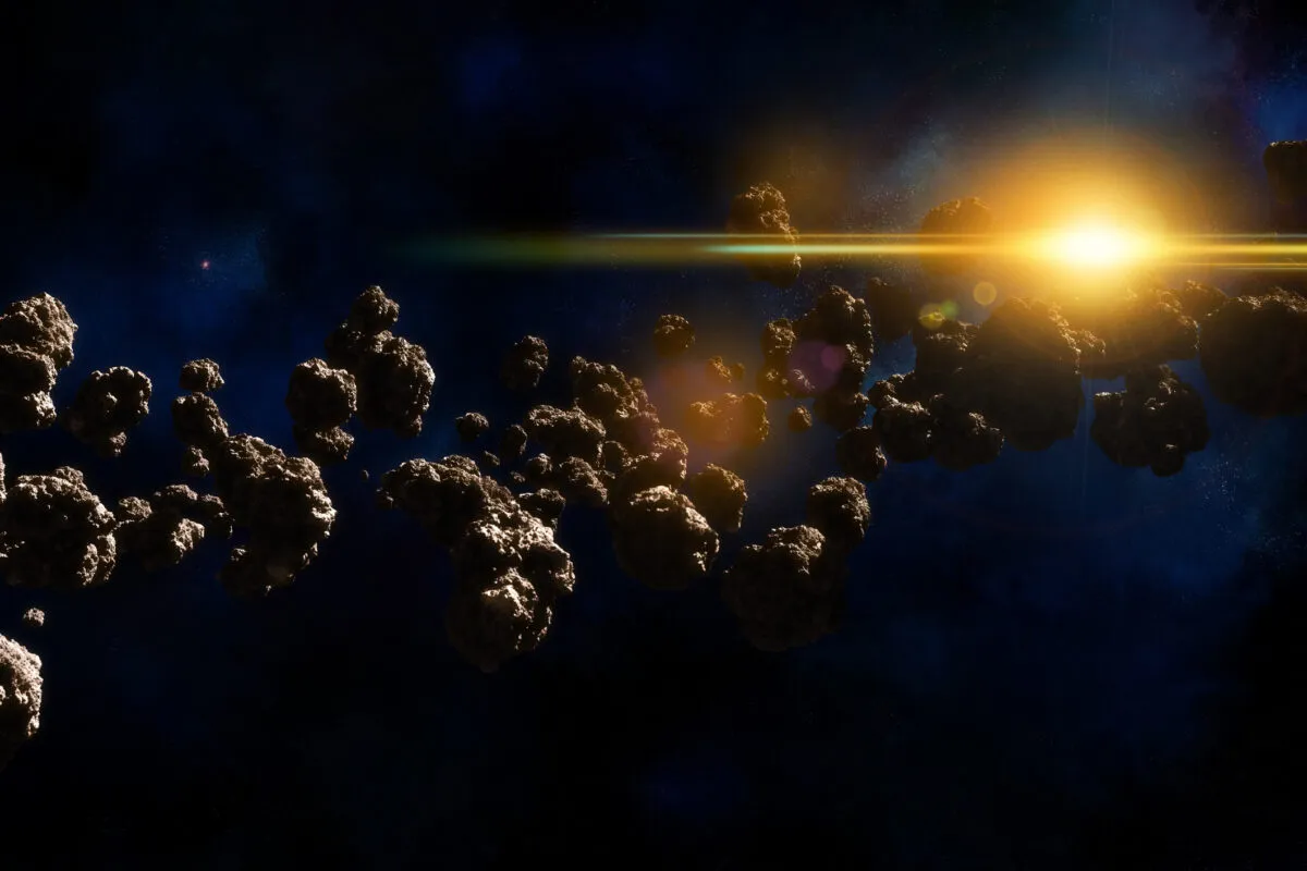 Artist's impression of an asteroid belt. Credit: Maciej Frolow / Getty Images