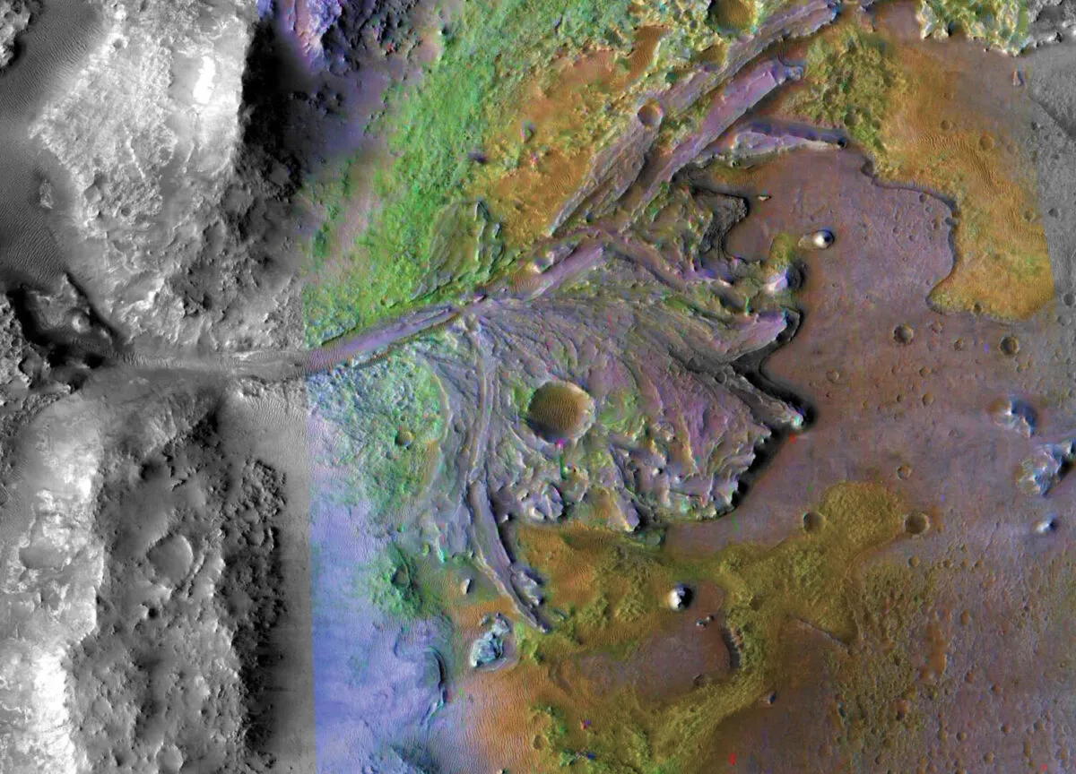 Jezero Crater as it appears today, as seen by the Mars Reconnaissance Orbiter. Credit: NASA/JPL-Caltech/MSSS/JHU-APL
