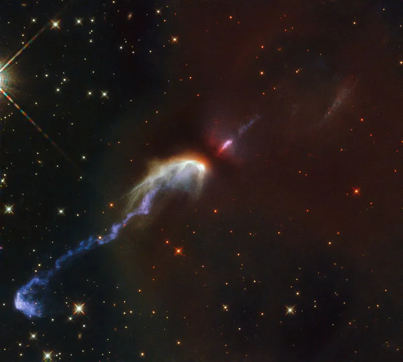 Herbig–Haro objects HH46 and HH47 HUBBLE SPACE TELESCOPE, 15 FEBRUARY 2021. IMAGE CREDIT: ESA/Hubble & NASA, B. Nisini