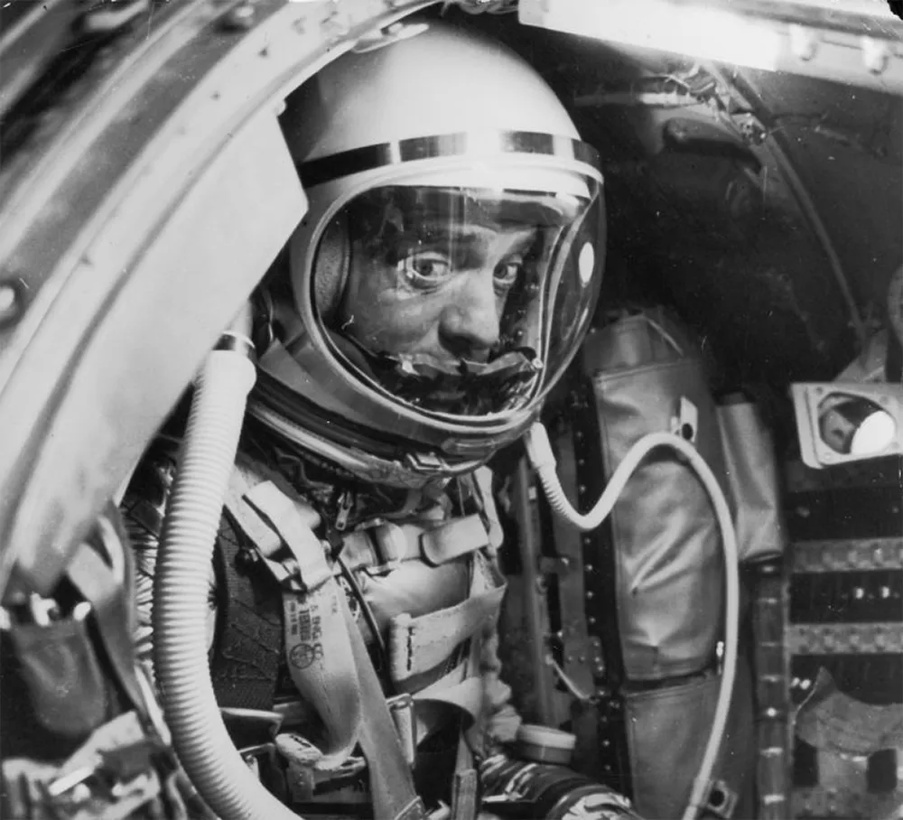 5 May 1951: Mercury 7 astronaut Alan Shepard awaits the launch of his capsule, making him the first American in space. Credit: Harold M. Lambert/Lambert/Getty Images