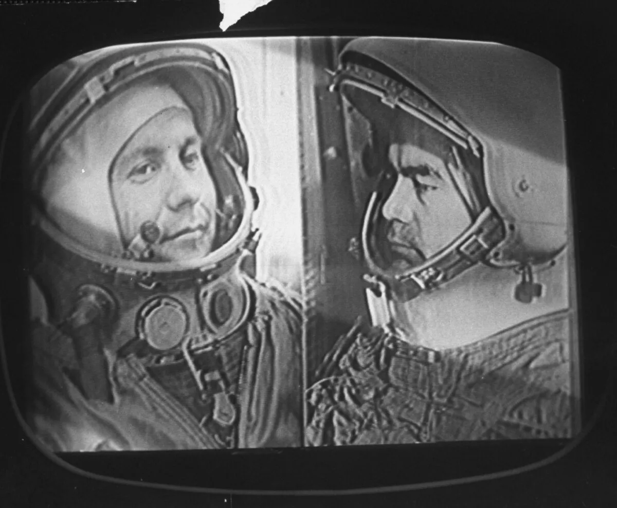 Soviet cosmonauts Andrian Nikolayer (left) and Pavel Popovich (right). Photo by Stan Wayman/The LIFE Picture Collection via Getty Images