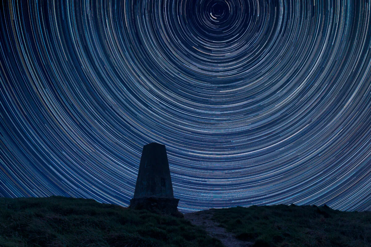 Star trails over South Downs National Park. Credit: Matt Gibson / Getty Images