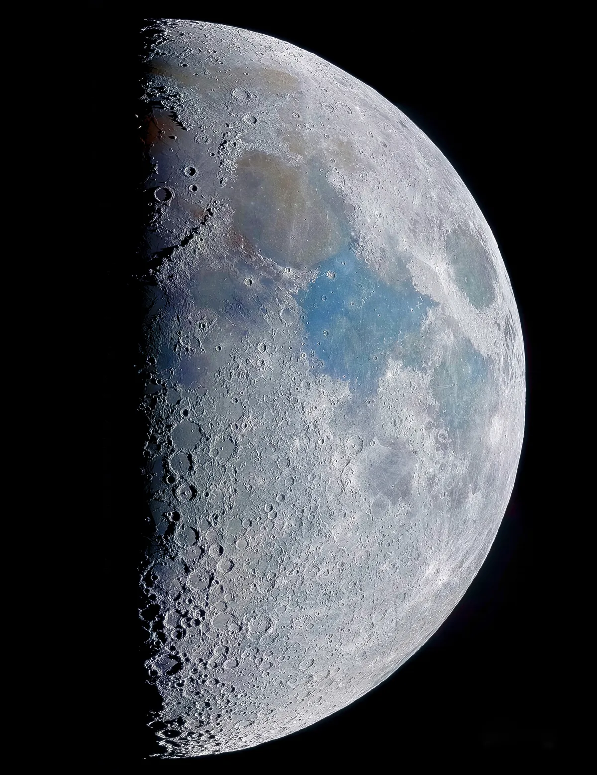 Moon Rich Addis, Wallasey, Merseyside, 21 March 2021. Equipment: ZWO ASI 120MC colour camera, Celestron NexStar 6SE Schmidt-Cassegrain