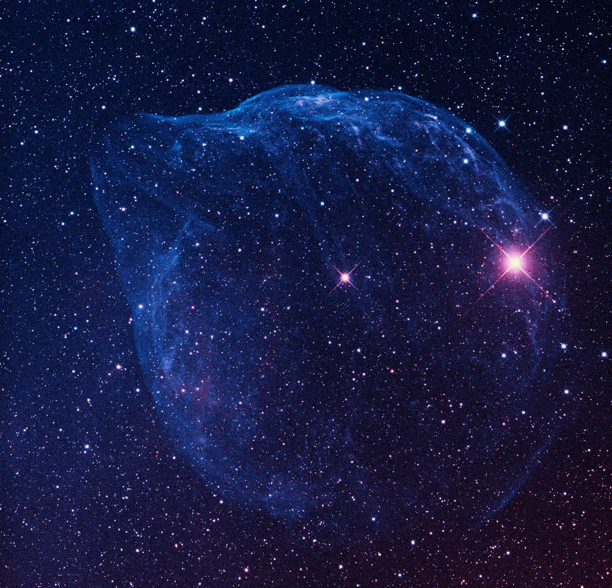 Sh2-308, The Dolphin Nebula Amal Biju, via Telescope Live, Rio Hurtado, Chile, 17 November 2020. Equipment: FLI PL16803 camera, ASA 500N Newtonian, ASA DDM85 mount
