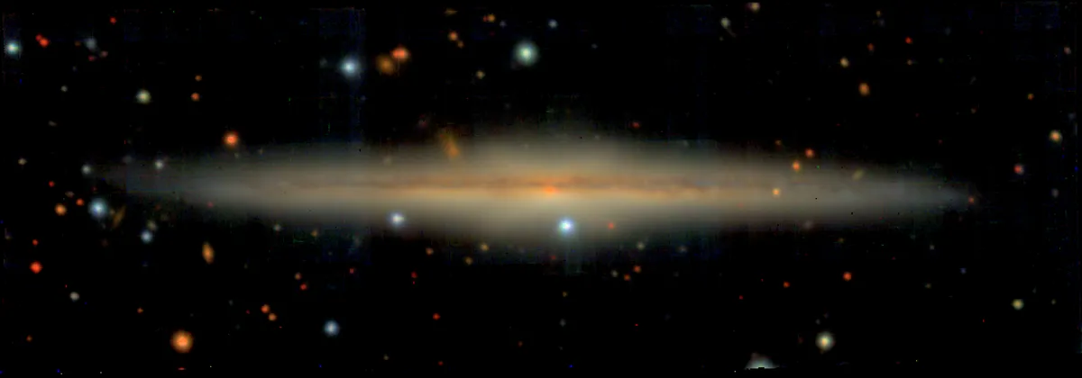 Edge-on galaxy UGC 10738 VERY LARGE TELESCOPE, 24 MAY 2021 CREDIT: Jesse van de Sande/European Southern Observatory