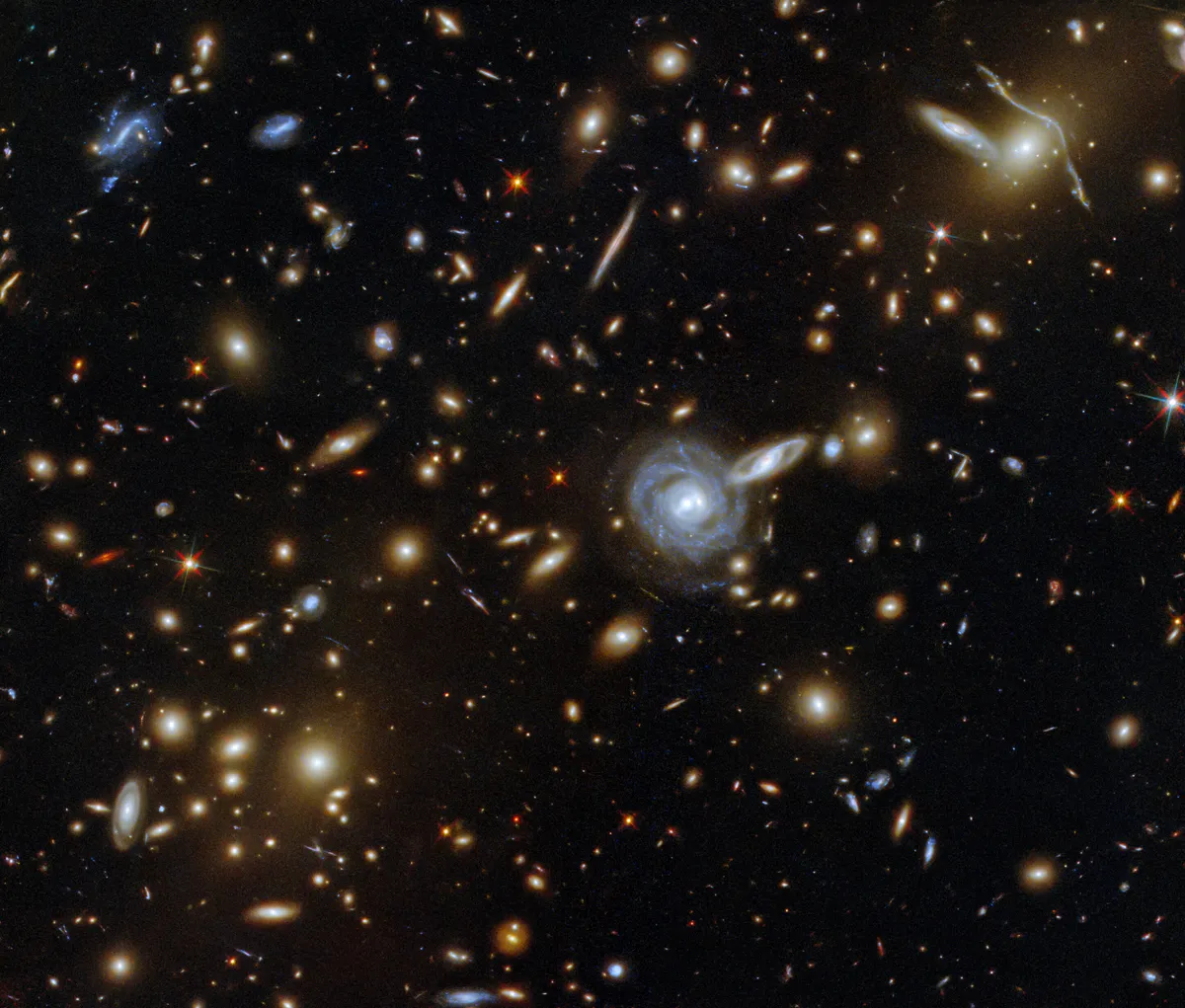 Galaxy cluster Abell S0295 HUBBLE SPACE TELESCOPE, 17 MAY 2021 CREDIT: ESA/Hubble & NASA, F. Pacaud, D. Coe