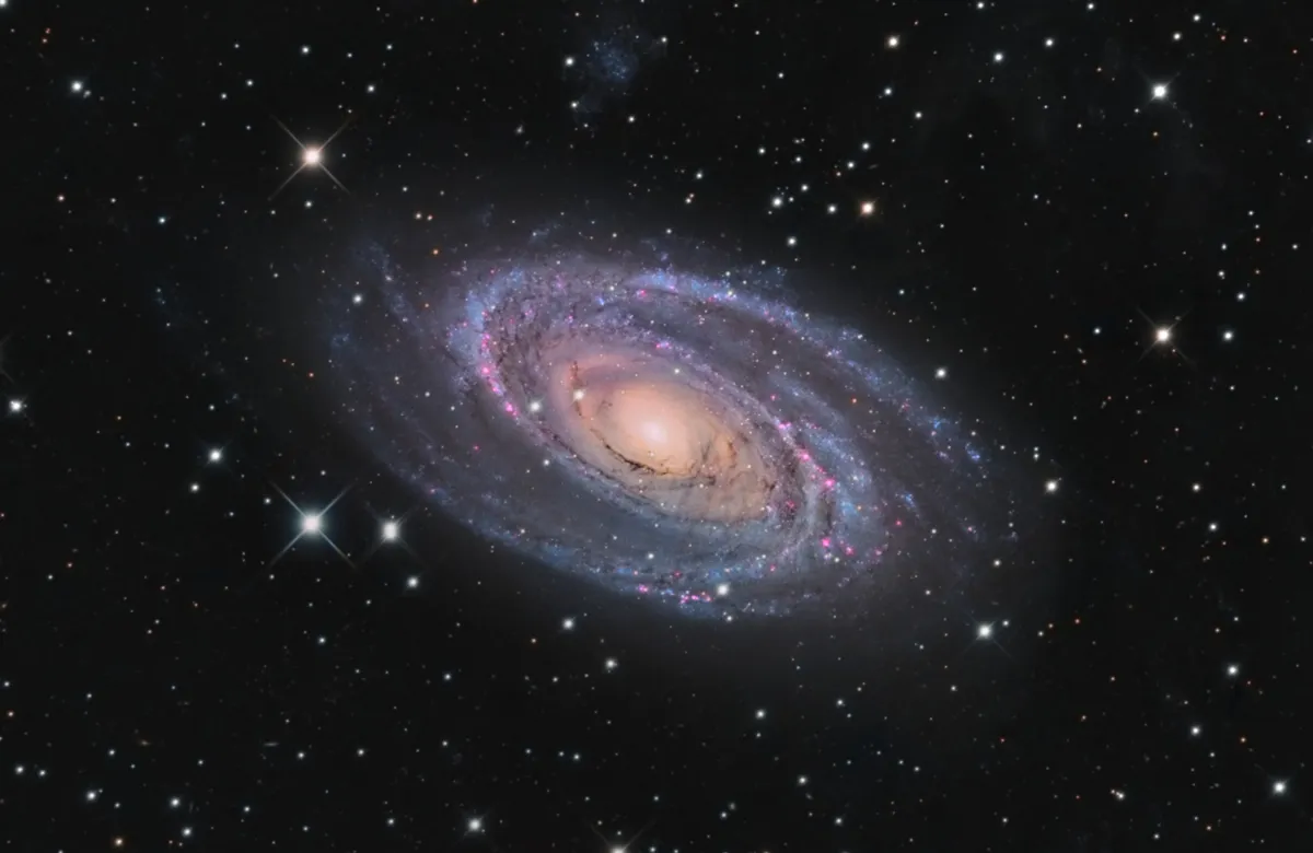Bode’s Galaxy Rouzbeh Bidshahri, Vancouver, Canada, 15 March–17 April 2021 Equipment: QHY268M mono CMOS camera, CFF 250mm Cassegrain reflector, Astro-Physics 1100GTO mount