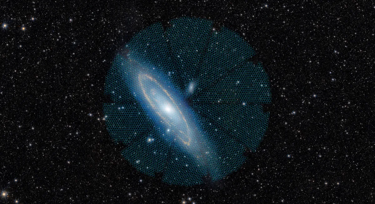 The Andromeda Galaxy, the start of the Dark Energy Spectroscopic Instrument’s (DESI) 5-year project to map the Universe NICHOLAS U MAYALL 4-METER TELESCOPE, 17 MAY 2021 CREDIT: DESI collaboration/DESI Legacy Imaging Surveys/LBNL/DOE & KPNO/CTIO/ NOIRLab/NSF/AURA/unWISE