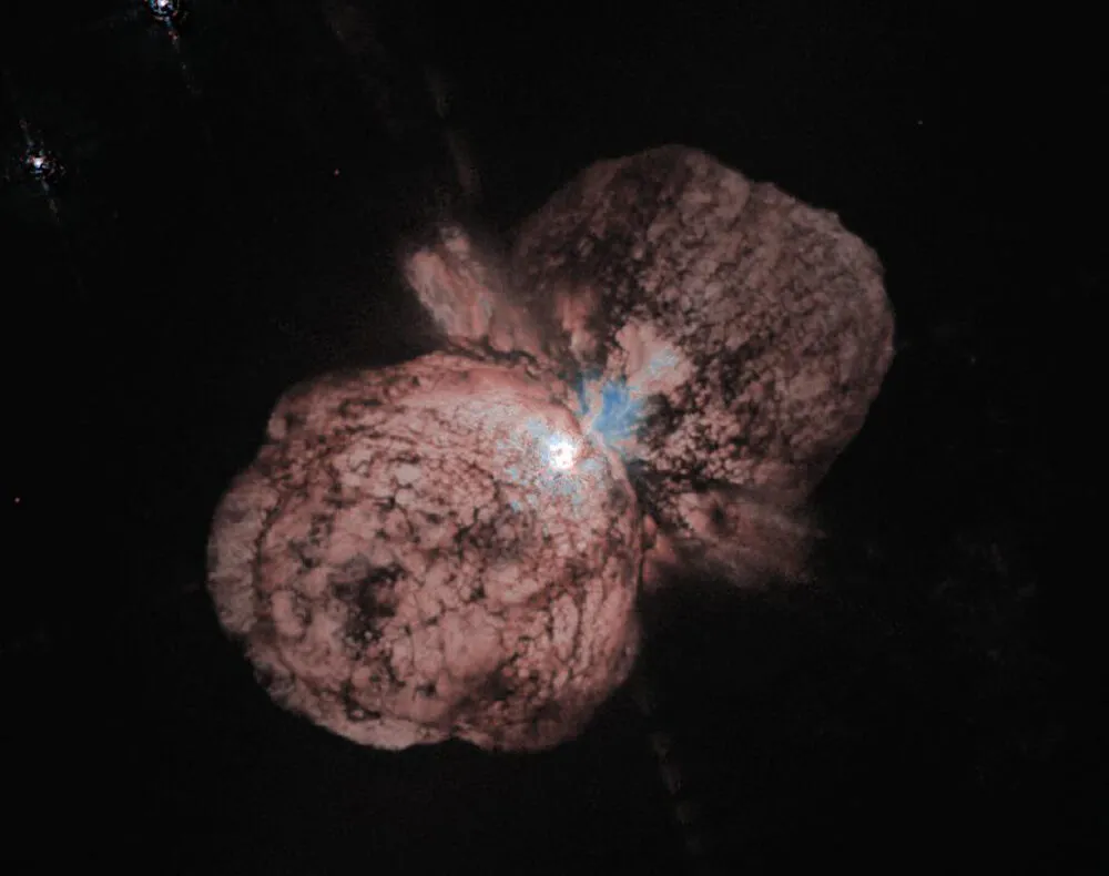 Cosmic gas and dust billows from star Eta Carinae in this image captured by the Hubble Space Telescope. Credit: Jon Morse (University of Colorado), and NASA.