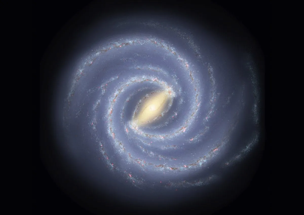 Illustration showing what our galaxy the Milky Way likely looks like.