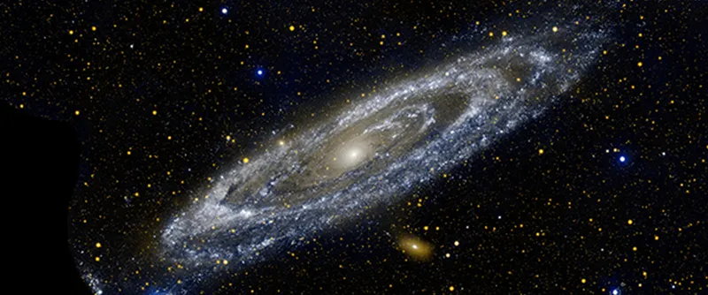 Galex image of M31, the Andromeda galaxy. Credit: NASA/JPL-Caltech