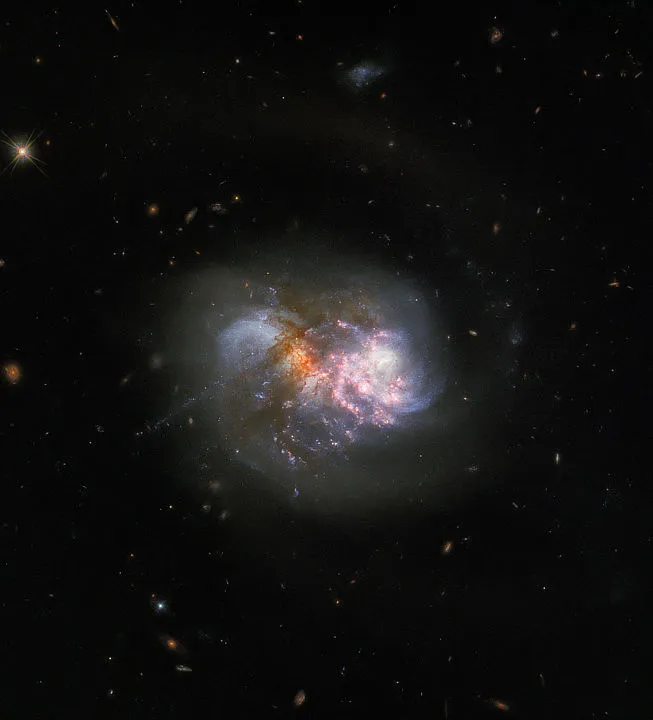 Interacting galaxy pair IC1623 HUBBLE SPACE TELESCOPE, 21 JUNE 2021 Credit: ESA/Hubble & NASA, R. Chandar