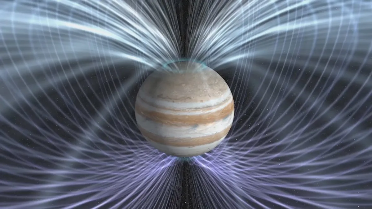 Juno is revealing more about how Jupiter's magnetic field is generated. Credit: NASA Goddard Space Flight Center