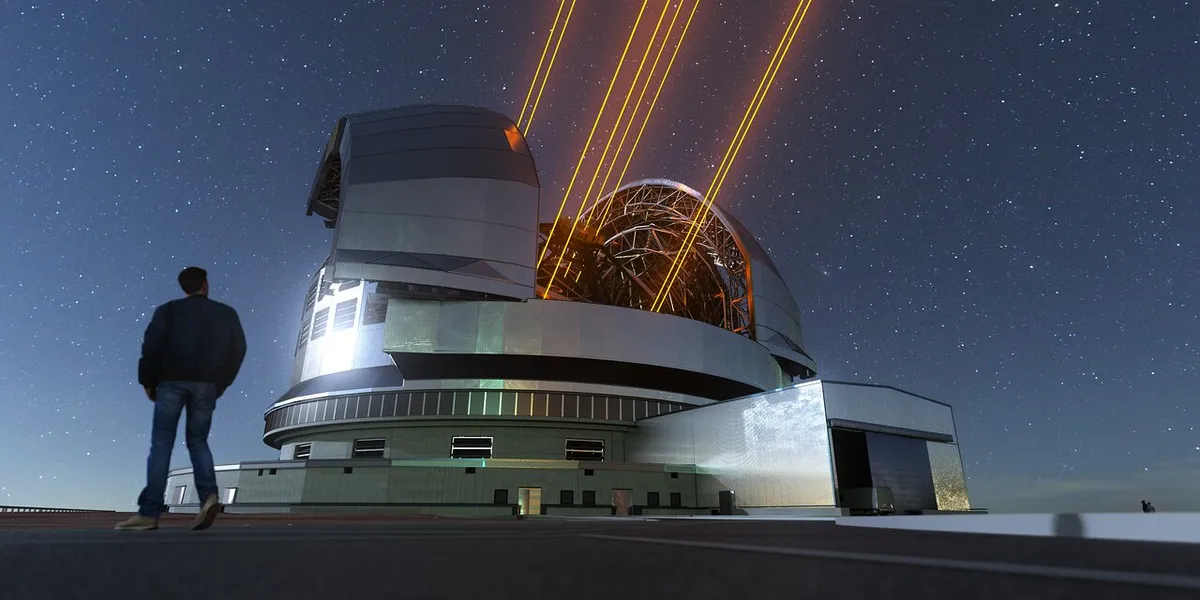 Artist's impression of the European Extremely Large Telescope. Credit: ESO