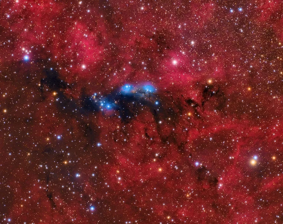 Nebula, by Hassaana Begam, aged 13, Aathilah Maryam.H, aged 14 (India). Runner up, Young Astronomer. Tirunelveli, Tamil Nadu, India, 2 January 2020. Equipment: Sky-Watcher Equinox ED120 double refractor telescope at f/19, Astrodon filters, NEQ-6 Pro mount, QSI 660 WSG-8 camera.