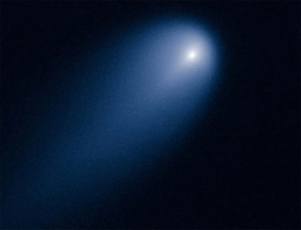 A Hubble Space Telescope image of Comet ISON (C/2012 S1) captured during 10 April 2013, when the comet was 386 million miles from the Sun. Credit: NASA, ESA, J.-Y. Li (Planetary Science Institute), and the Hubble Comet ISON Imaging Science Team
