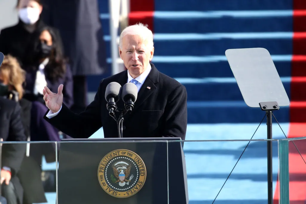Following his inauguration in January 2021, one of Joe Biden's first acts as US President was to recommit to the Paris Agreement. Photo by Rob Carr/Getty Images