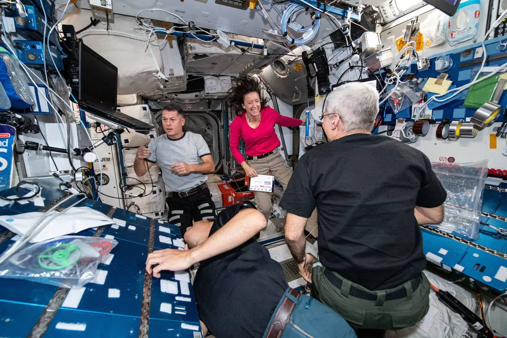 Astronauts must be able to live and work with others in close confinement for months on end. Credit: NASA