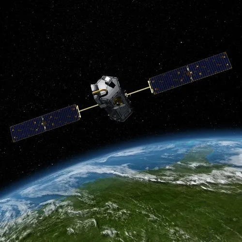 Artist's impression of the OCO-2 observatory in Earth orbit.