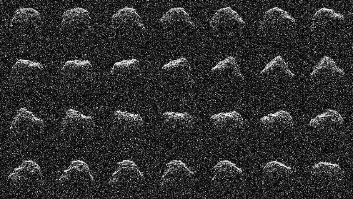 Radar images of asteroid 2016 AJ193. Knowledge of asteroids' shapes and size can be gleaned by watching them pass in front of a star. Credit: NASA/JPL-Caltech 