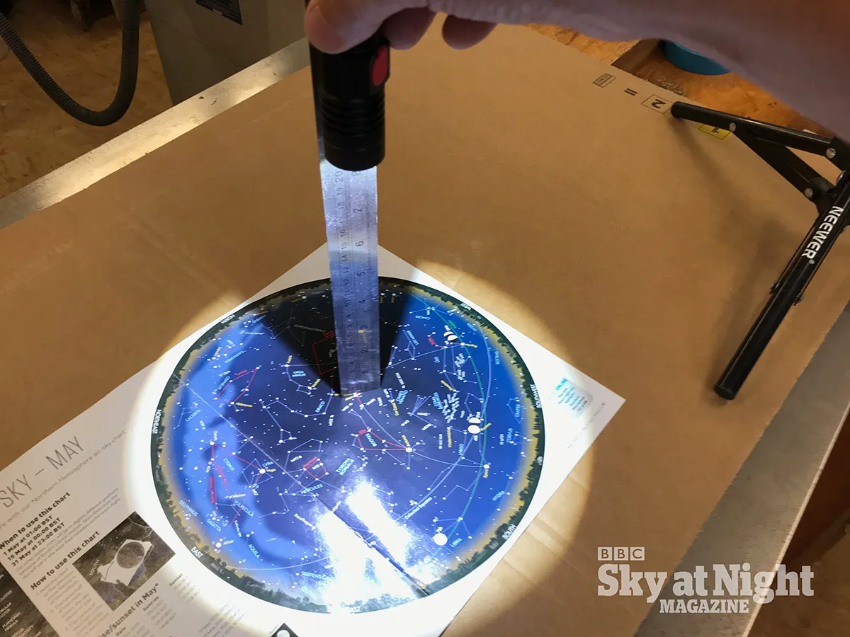 Make planetarium projector testing torch