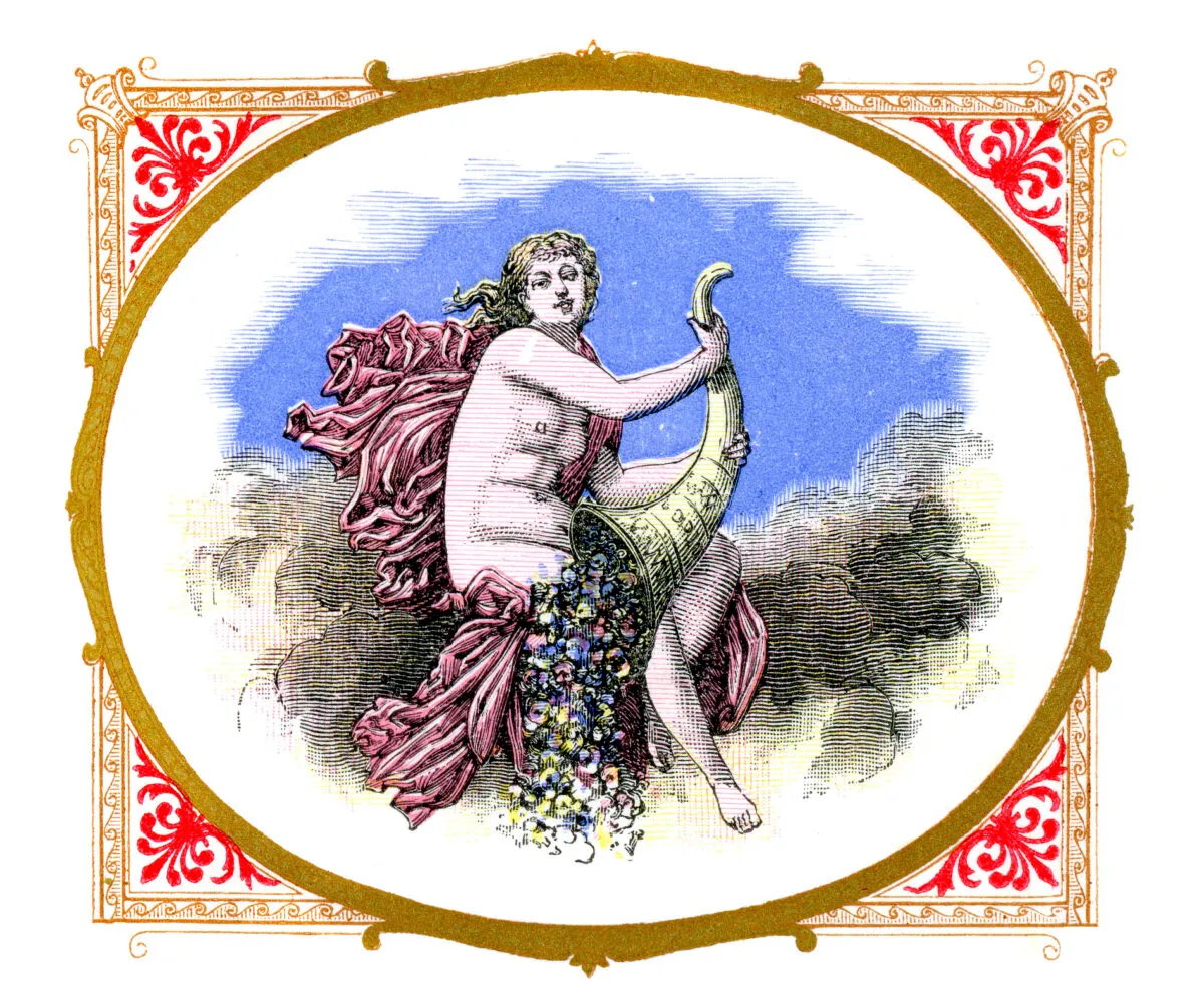 A lithograph from 1883 showing the Roman Goddess Ceres. Credit: Duncan1890 / Getty.