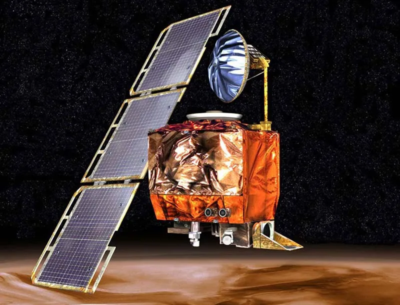 An artist's impression of the Mars Climate Orbiter. Credit: NASA/JPL-Caltech