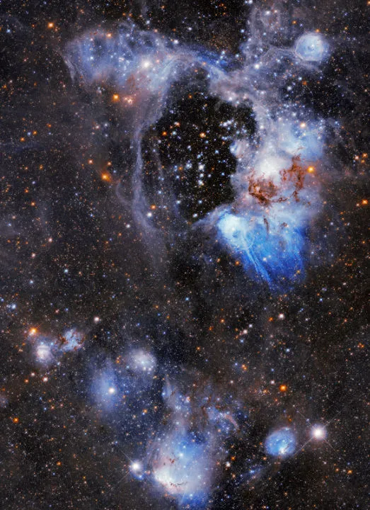 Superbubble in the emission nebula N44 HUBBLE SPACE TELESCOPE, 2 NOVEMBER 2021 IMAGE CREDIT: NASA, ESA, V. Ksoll and D. Gouliermis (Universität Heidelberg), et al.; Processing: Gladys Kober (NASA/Catholic University of America)
