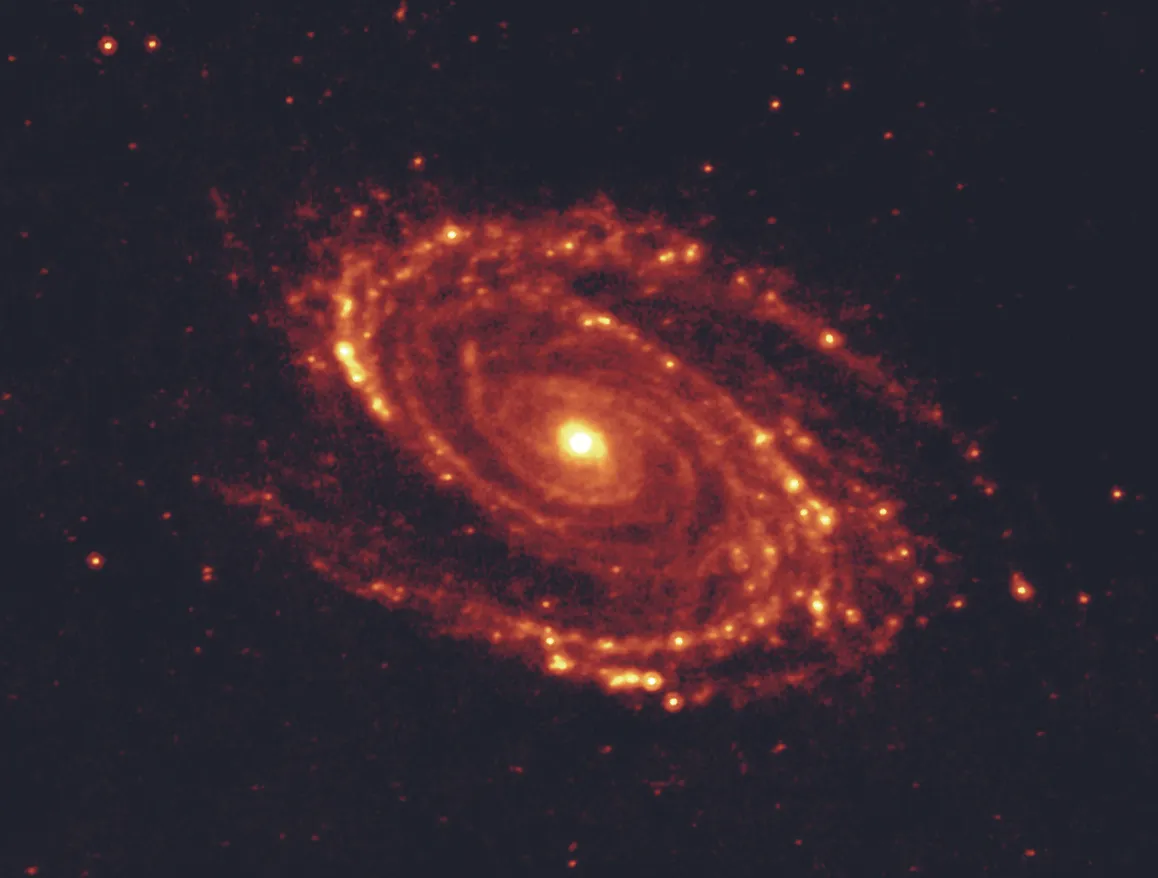 Galaxy M81 in far infrared light