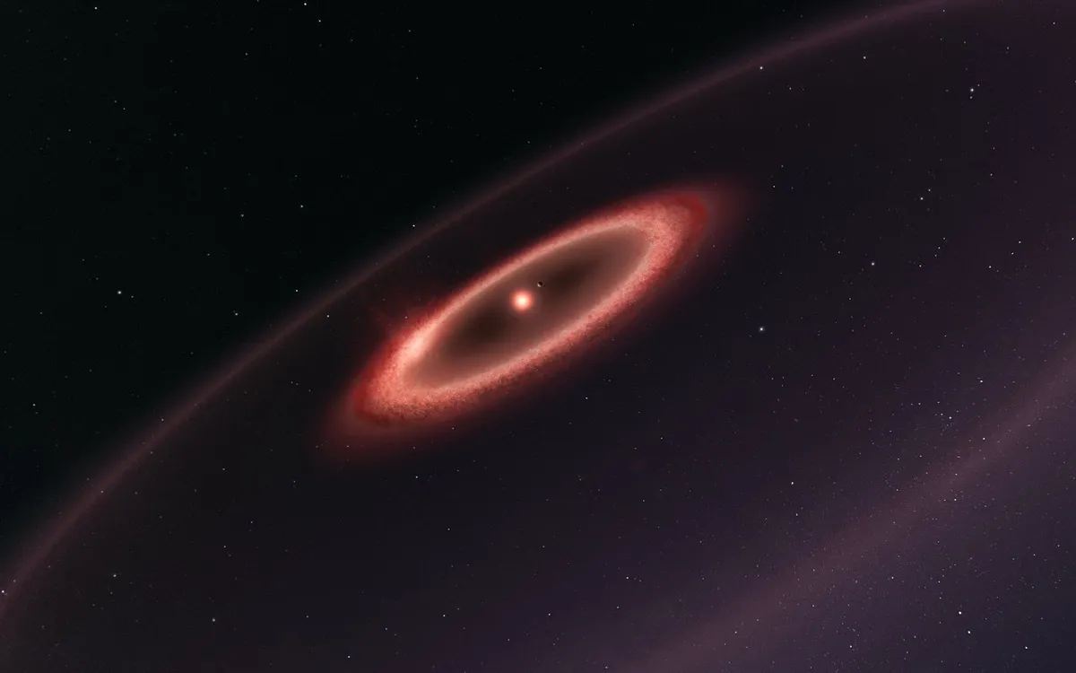 Artist's impression of dust belts surrounding Proxima Centauri. Credit: ESO/M. Kornmesser