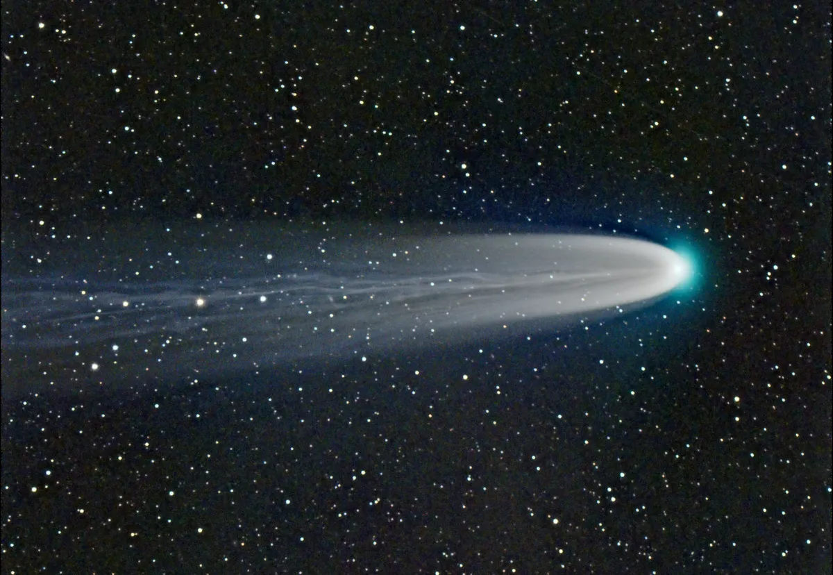 Comet C/2021 A1 Leonard Chris Morriss, Taupo, New Zealand, 26 December 2021 Equipment: ZWO ASI2600MC Pro camera, Celestron C11 Schmidt-Cassegrain, 10Micron GM1000 HPS mount