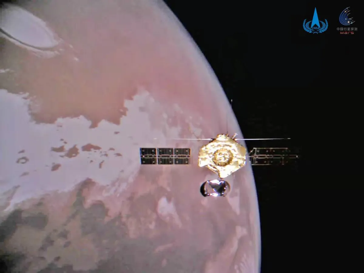 China’s Tianwen-1 Mars orbiter takes a selfie TIANWEN-1, 1 JANUARY 2022 IMAGE CREDIT: CNSA