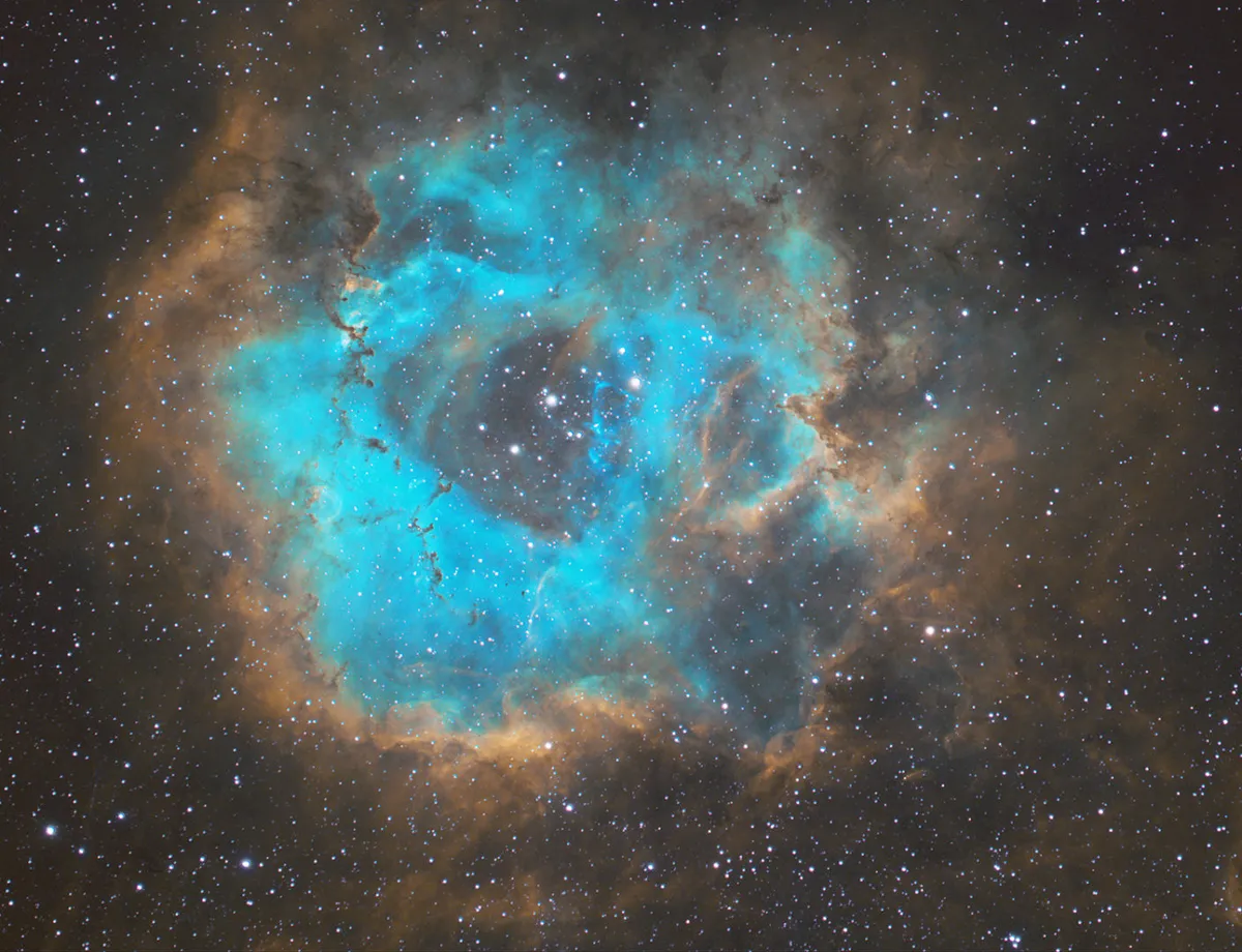The Rosette Nebula Hannah Rochford, Bruton, Somerset, 10 December 2021, 3, 4 January 2022 Equipment: ZWO ASI2600MM camera, Sky-Watcher Evostar 80ED refractor, Sky-Watcher EQ6-R mount